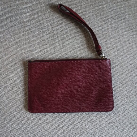 Coach Oxblood  Star Glitter F22705 small wristlet and 90's INC leather clutch - Picture 5 of 14